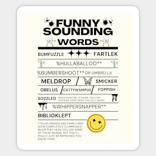 Funny Sounding Words Sticker